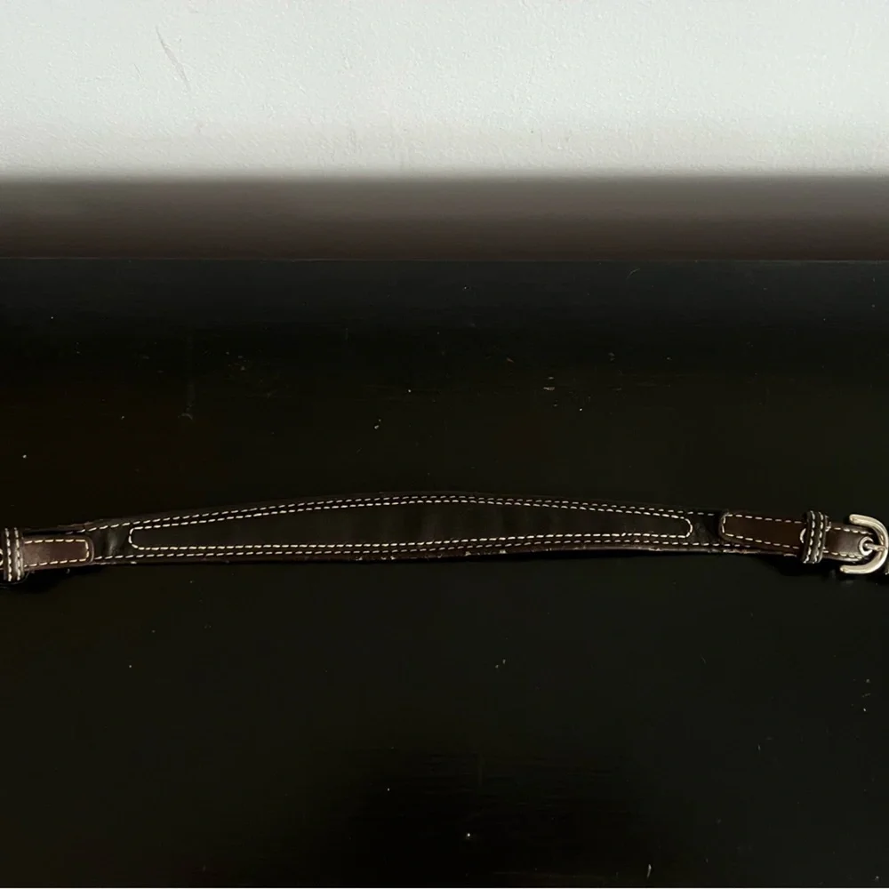Coach Brown Leather Bag Strap with Stitching